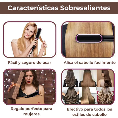 Smooth Hair®- Cepillo Alisador 2 en 1
